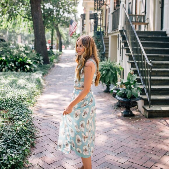 Pakaj & Nidhi floral midi dress (Anthropologie) - Picture 3 of 7